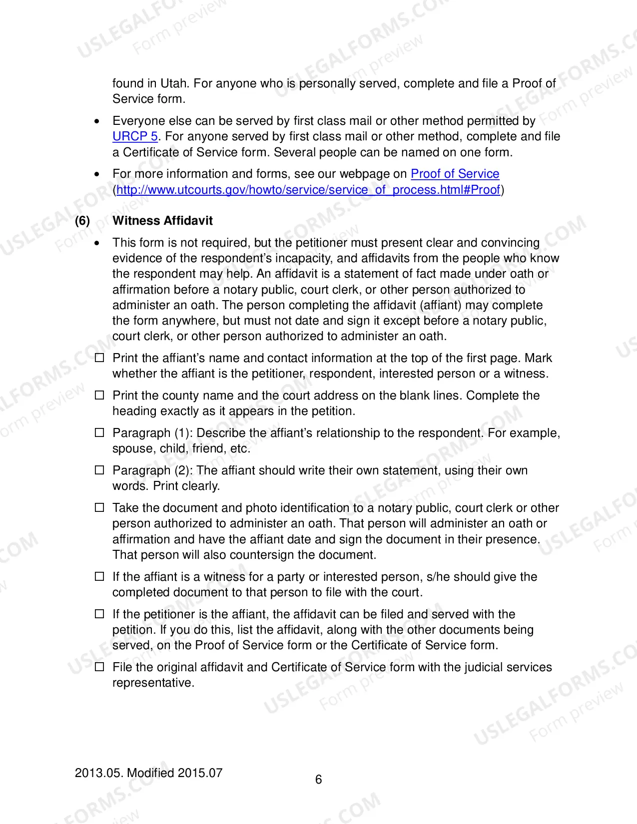 Preview Checklist