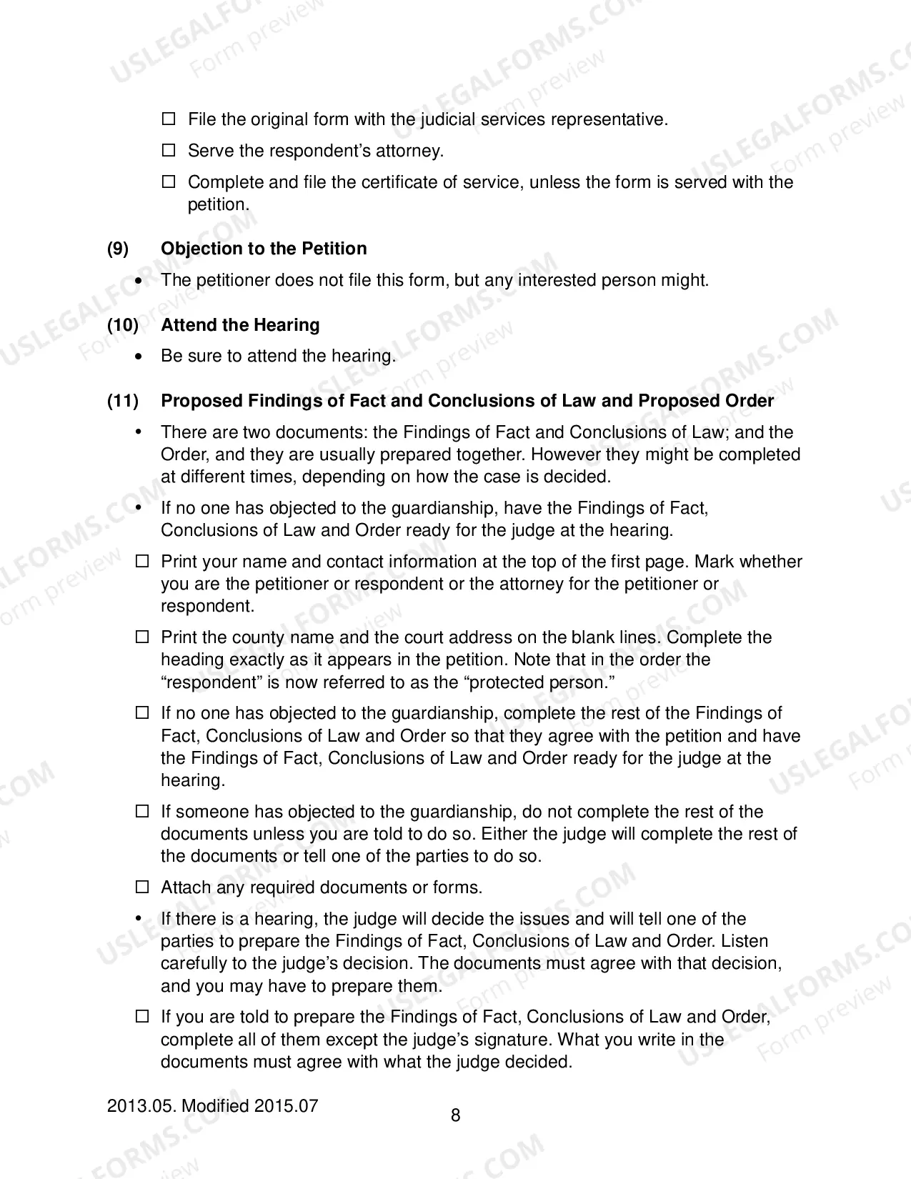 Preview Checklist