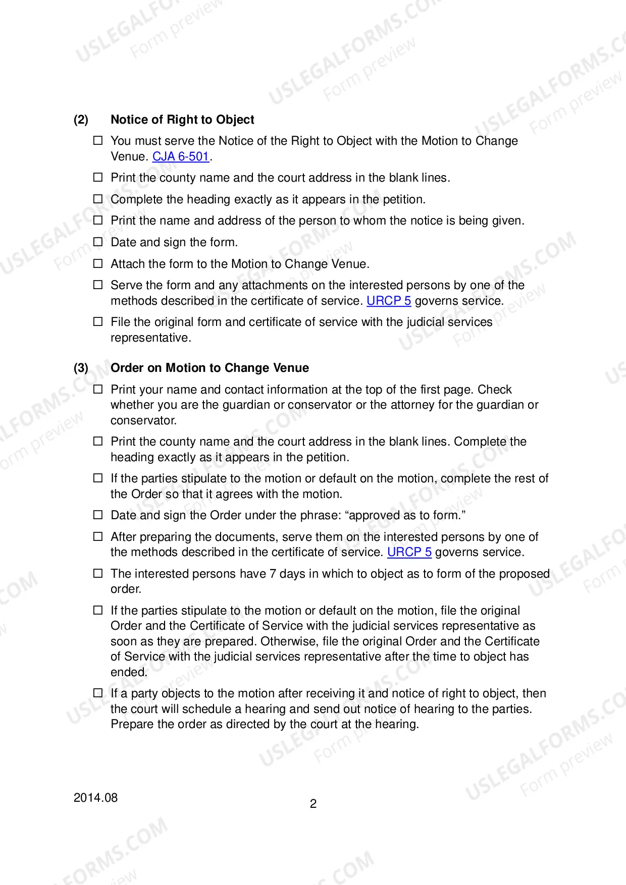 Preview Checklist