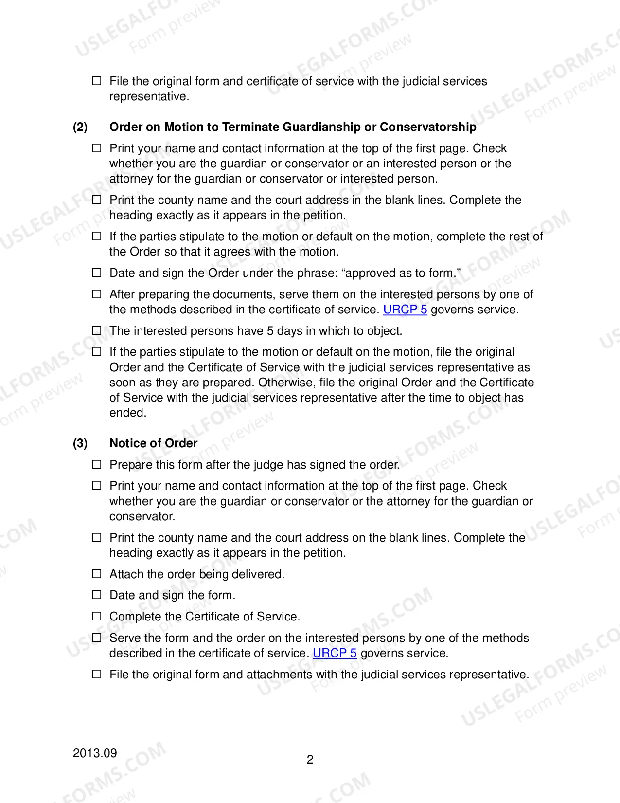 Preview Checklist
