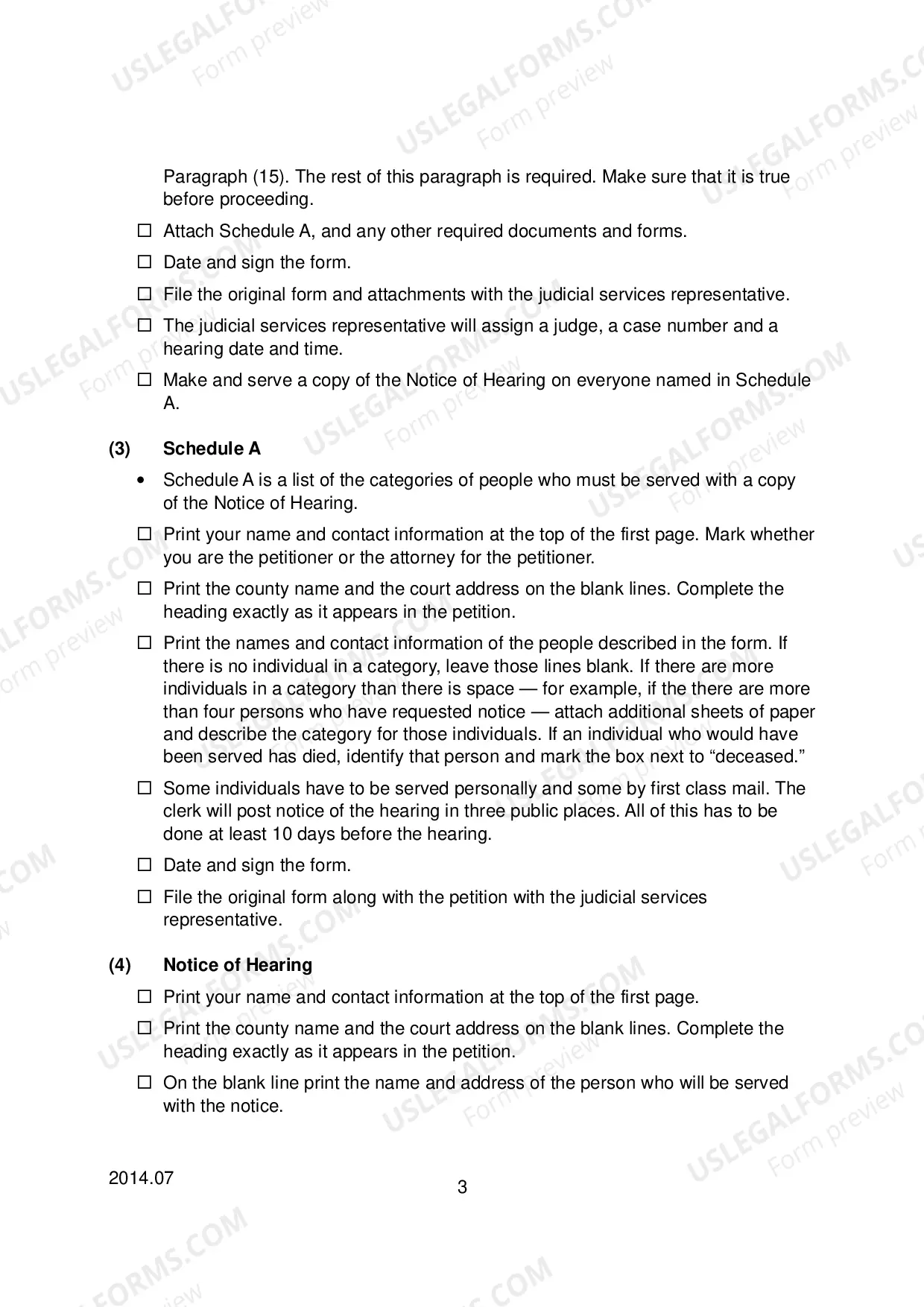 Preview Checklist