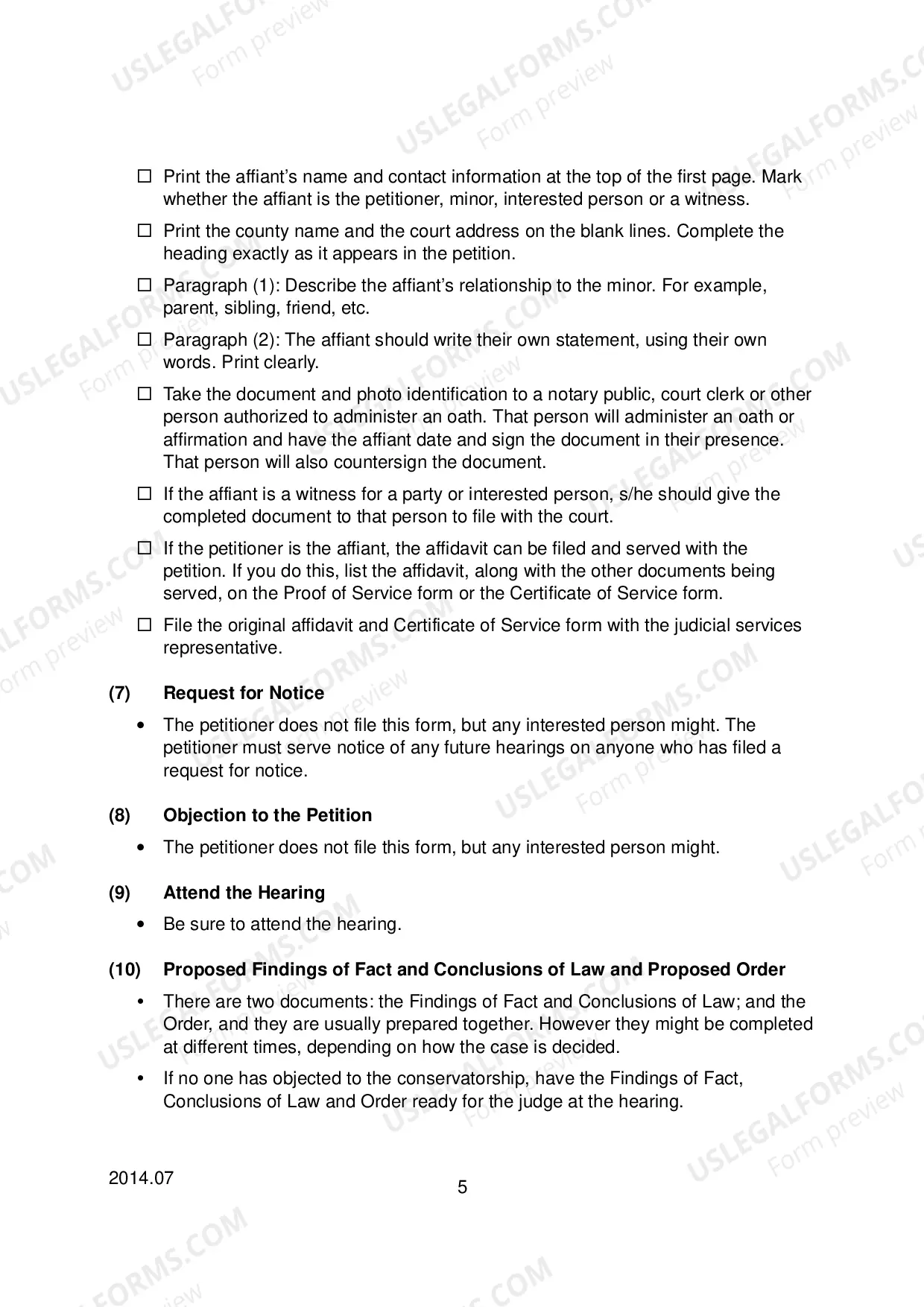 Preview Checklist