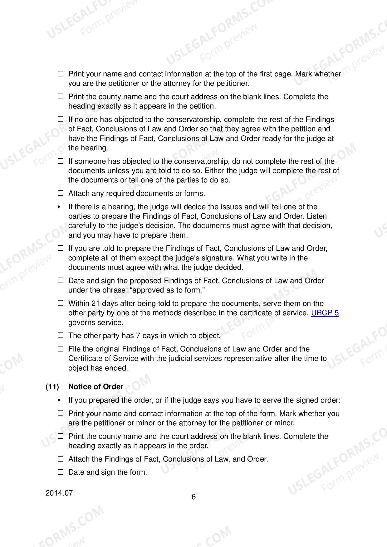 Preview Checklist