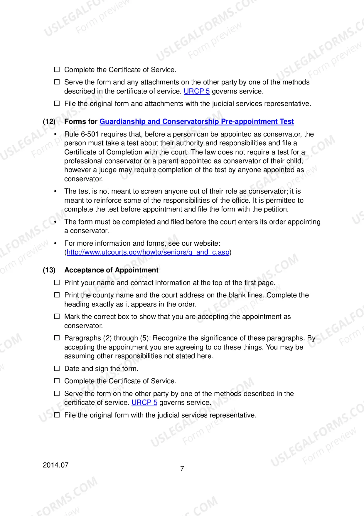 Preview Checklist