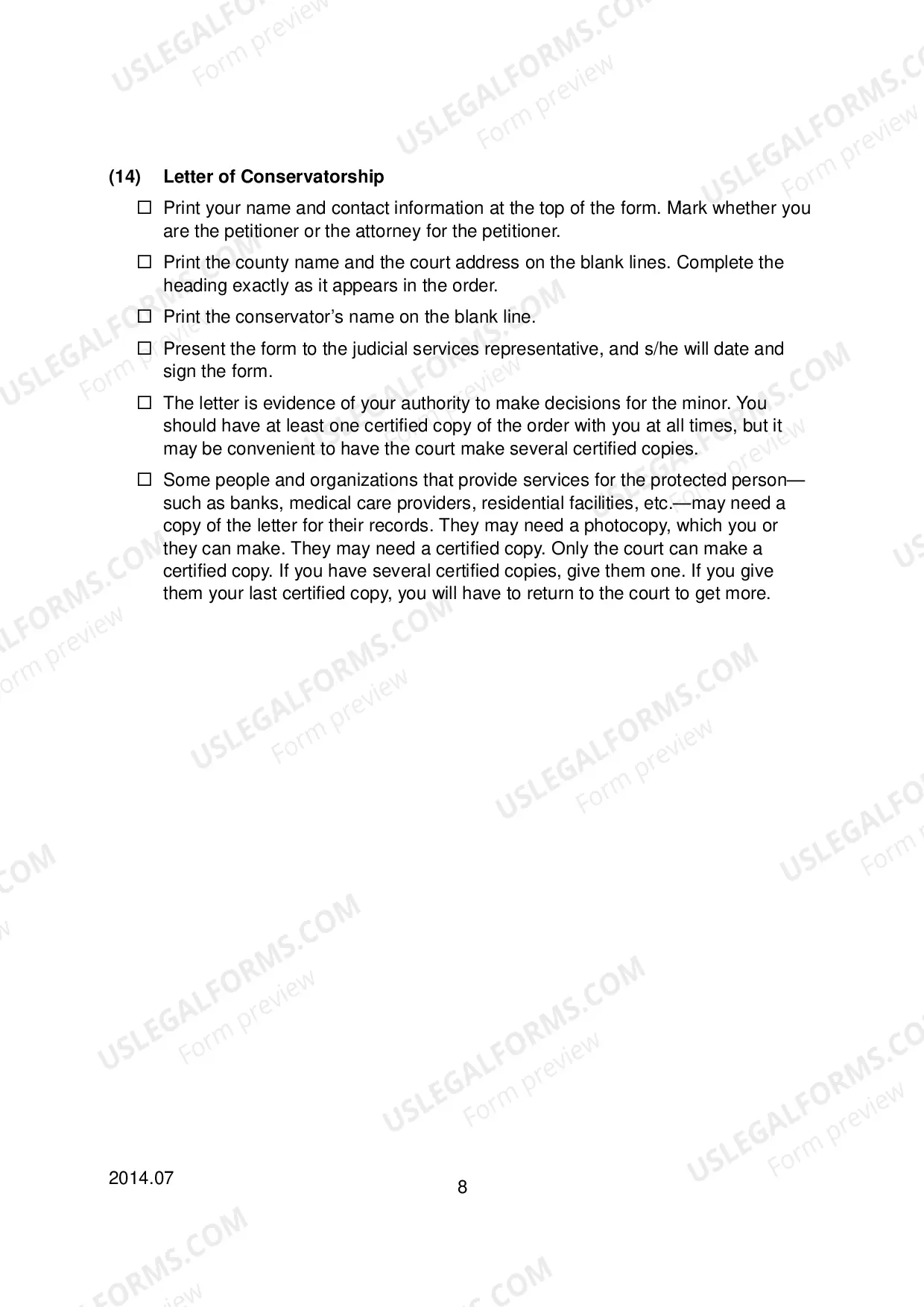 Preview Checklist