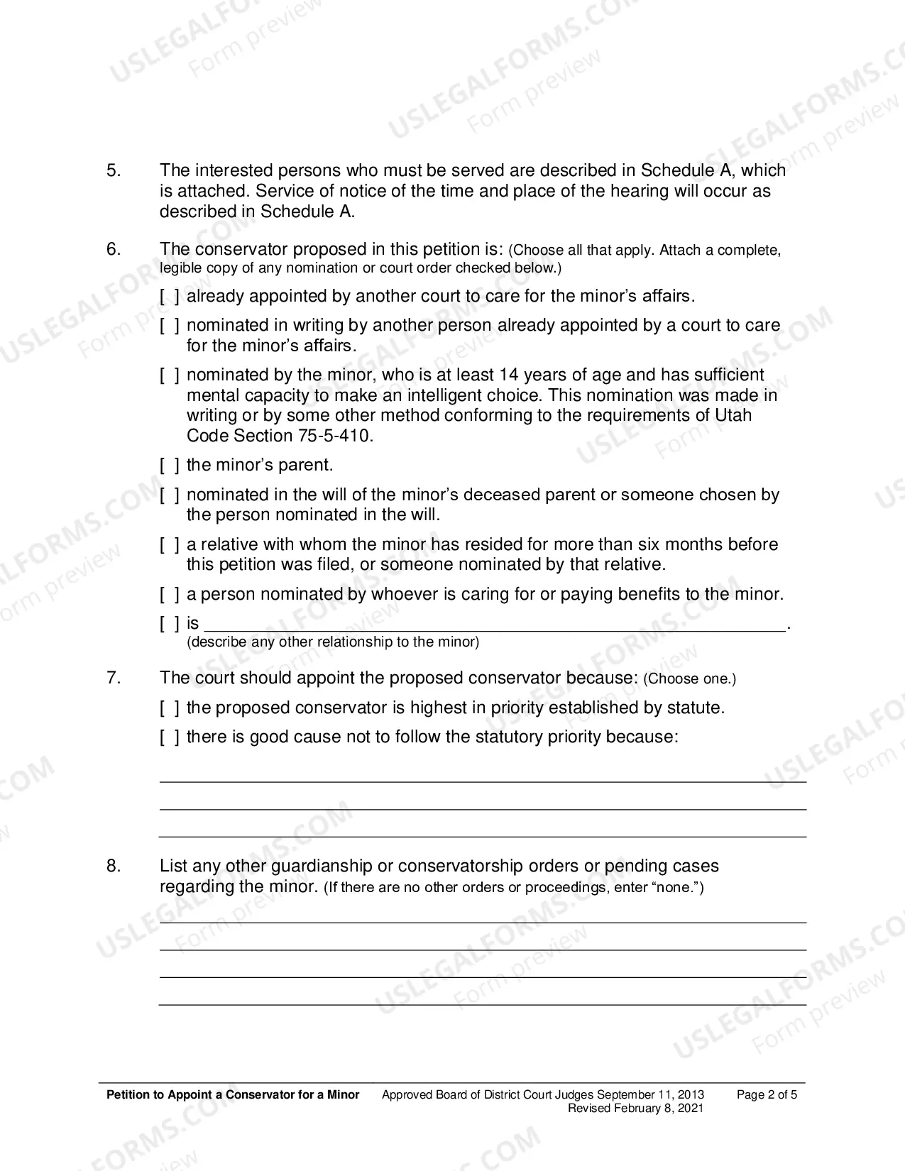 Preview Petition to Appoint a Conservator for a Minor
