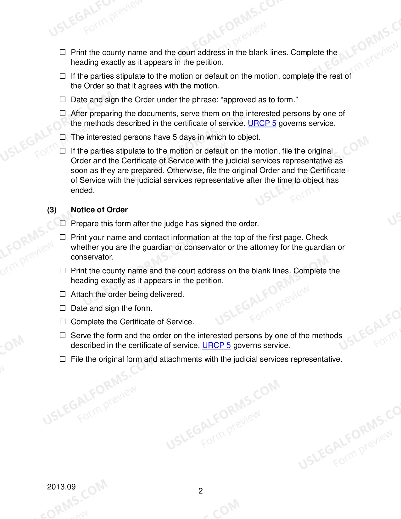 Preview Checklist