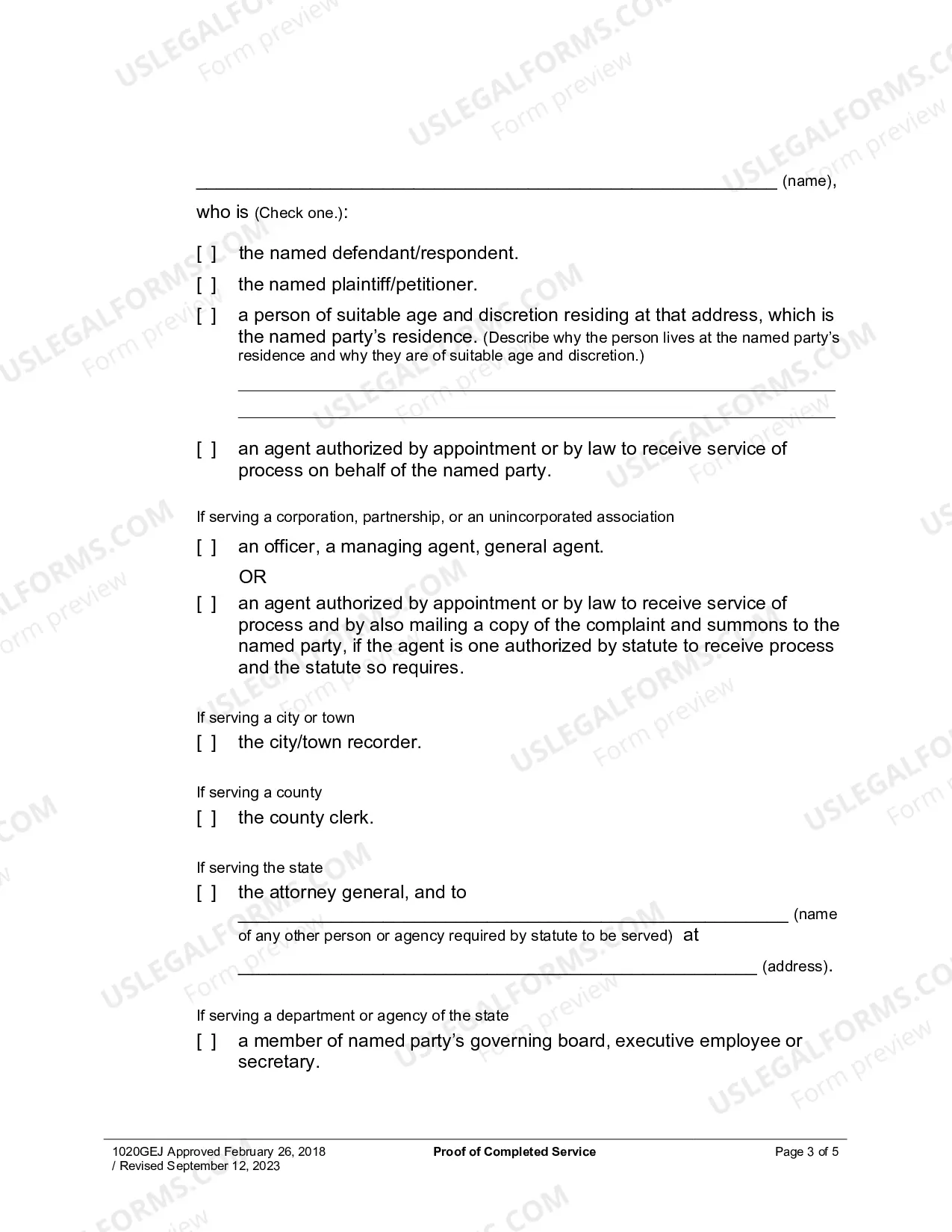 Preview Proof of Service under URCP 4