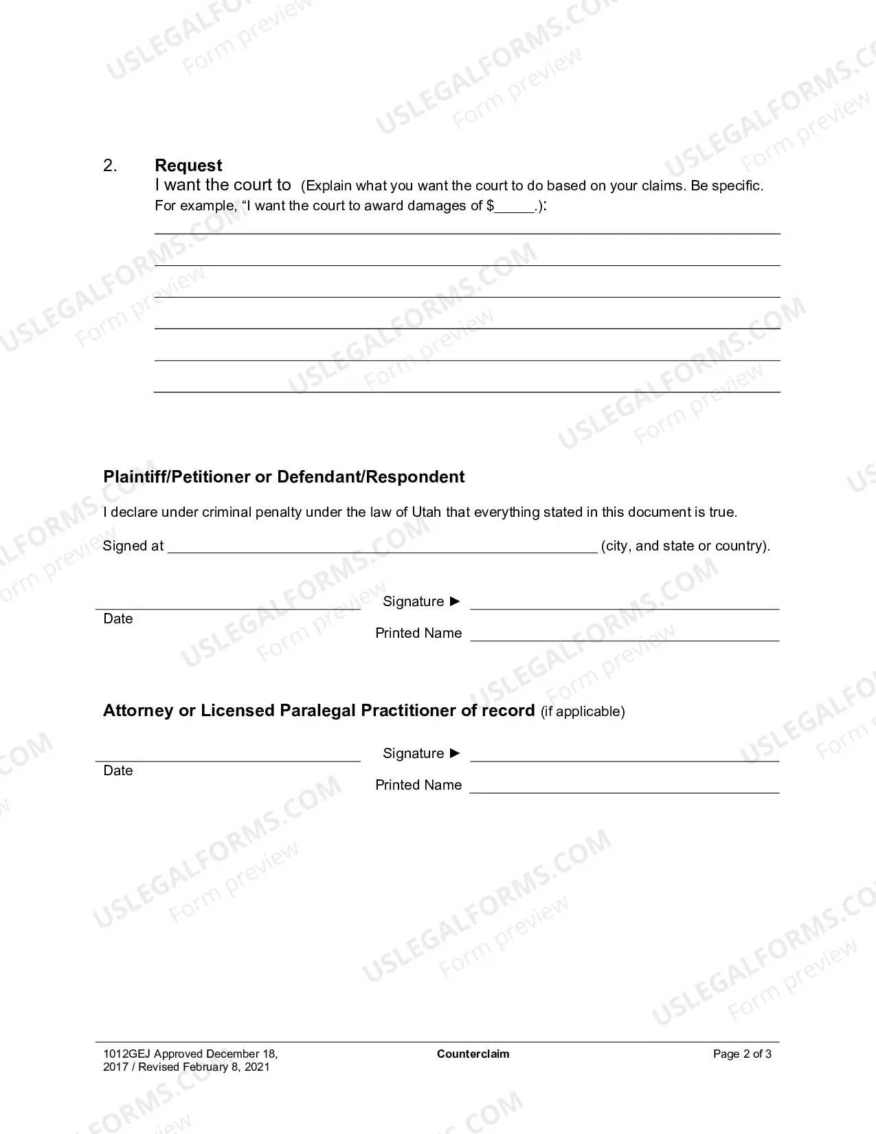 Preview Counterclaim