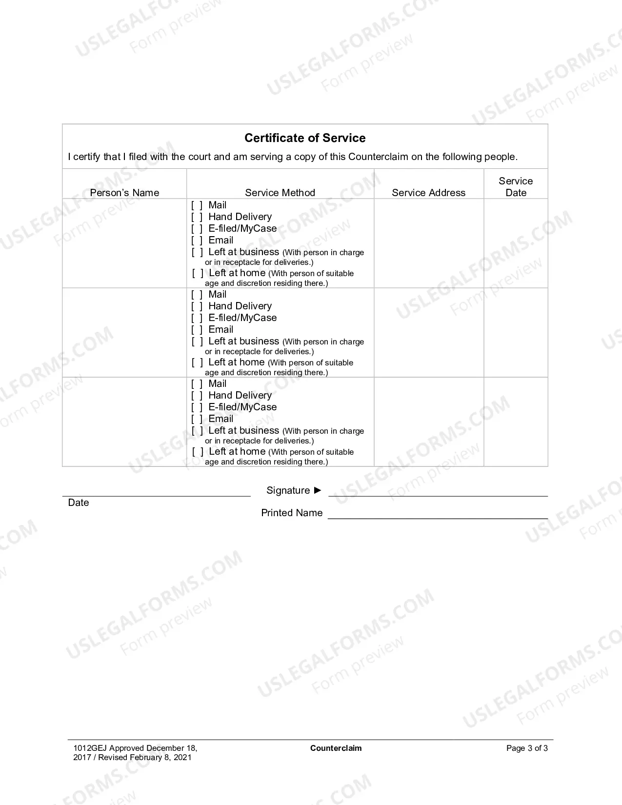 Preview Counterclaim