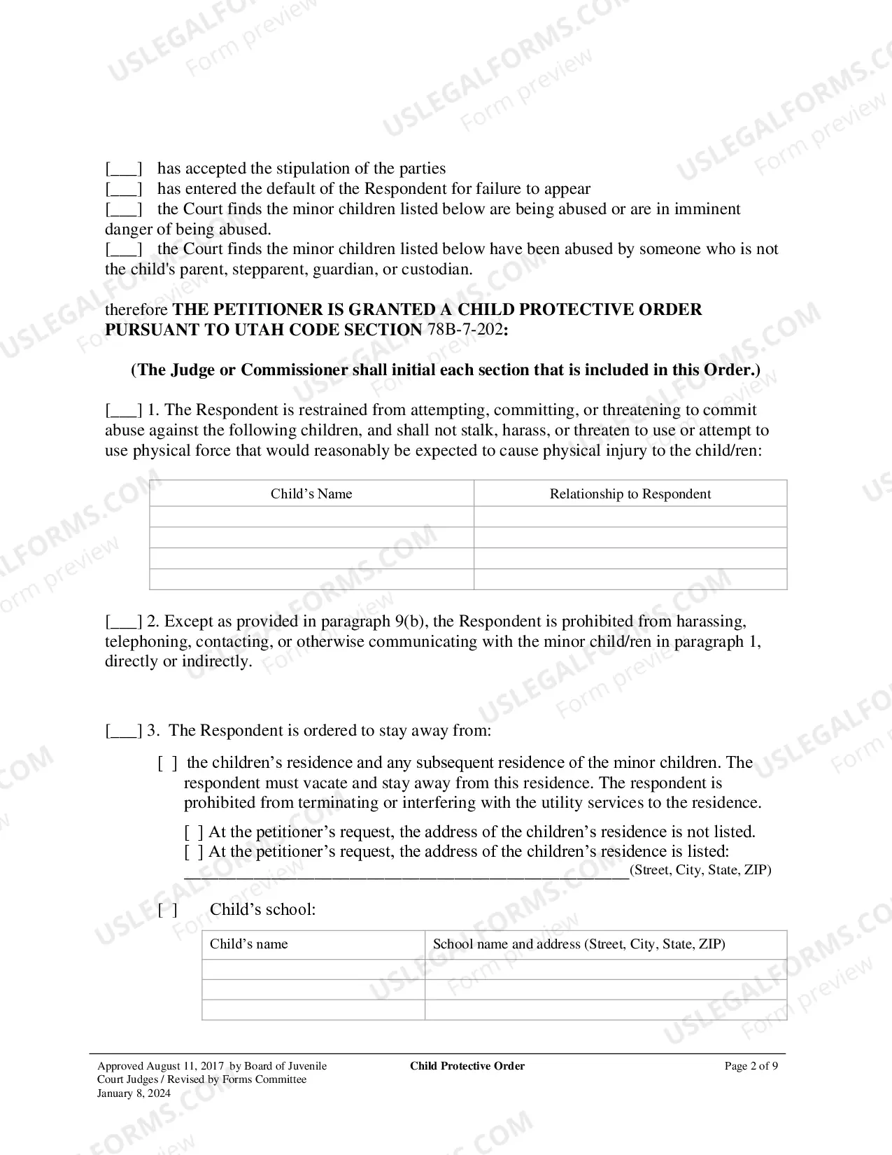 Preview Child Protective Order