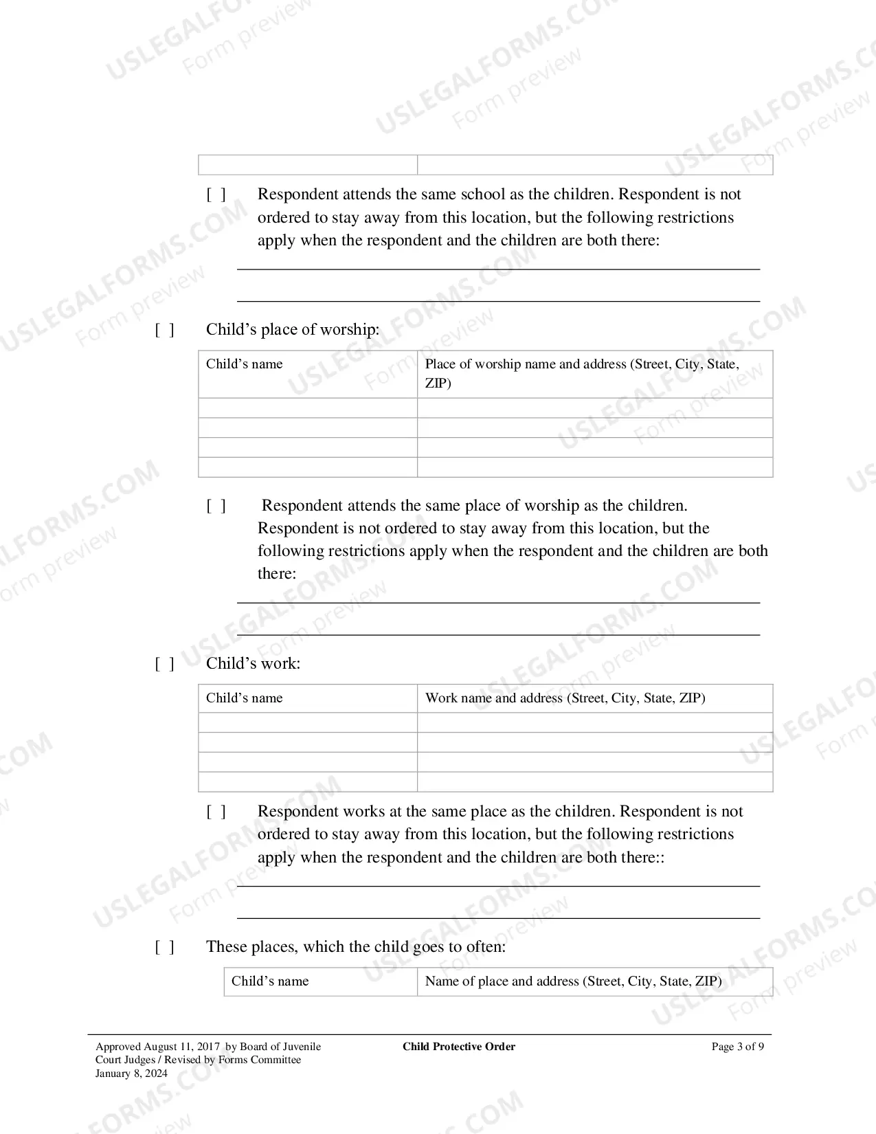 Preview Child Protective Order