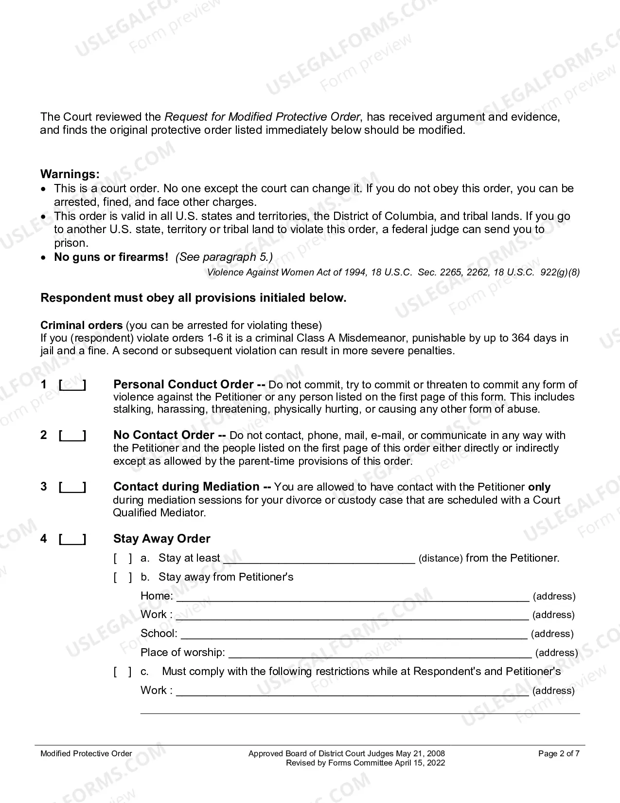 Preview Modified Protective Order