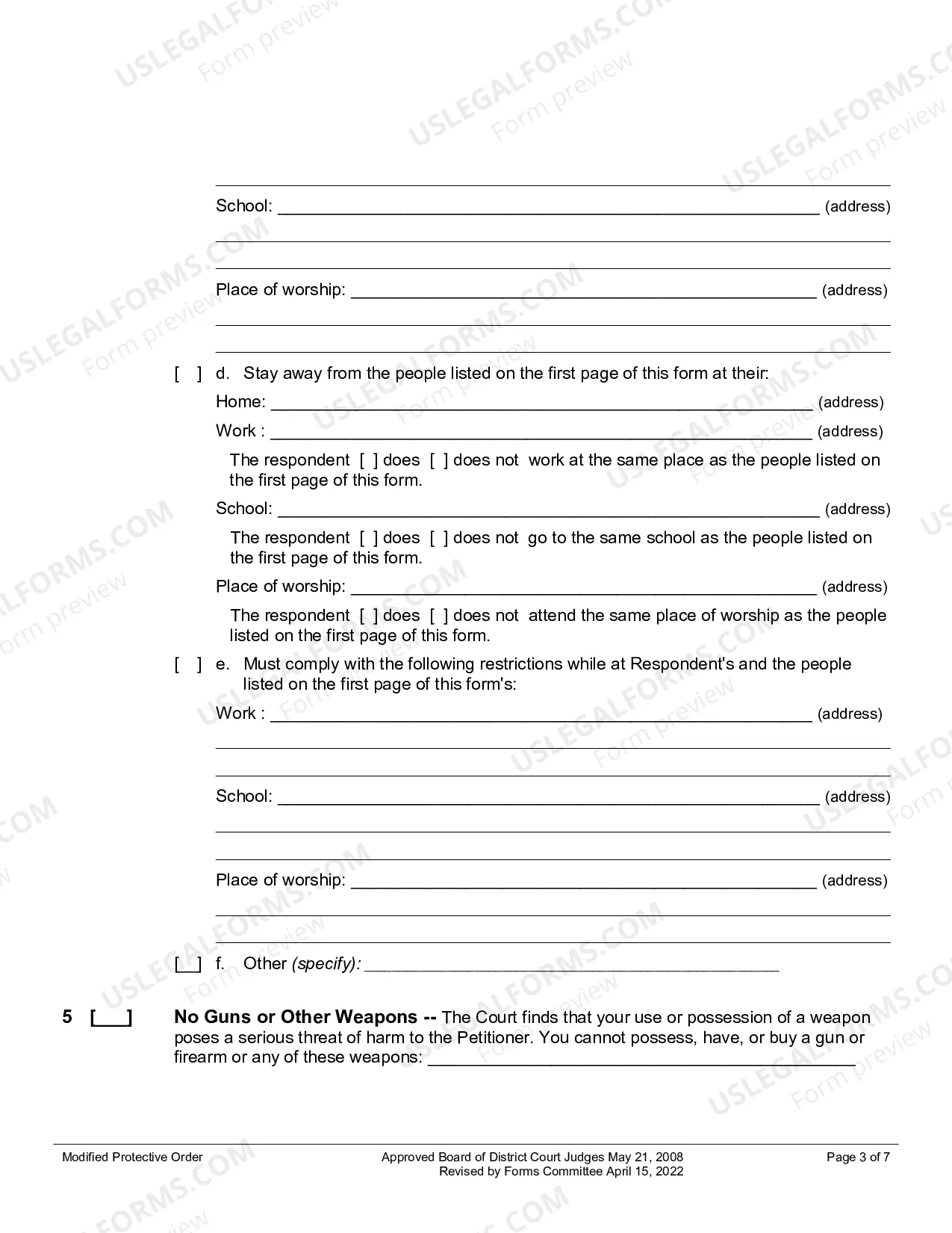Preview Modified Protective Order