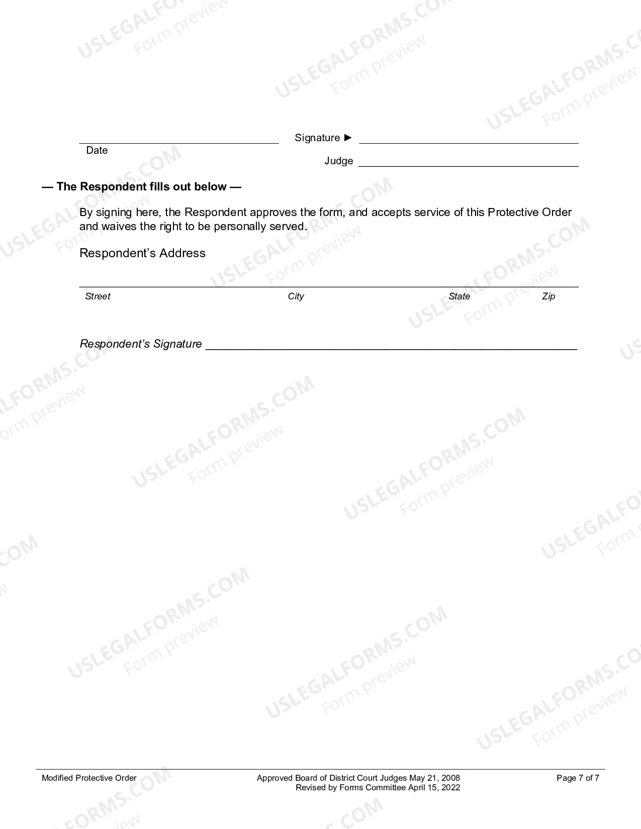 Preview Modified Protective Order