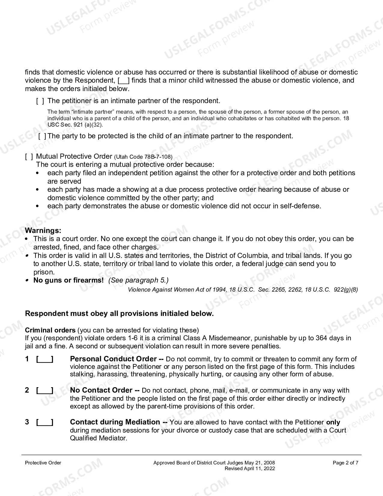 Preview Protective Order
