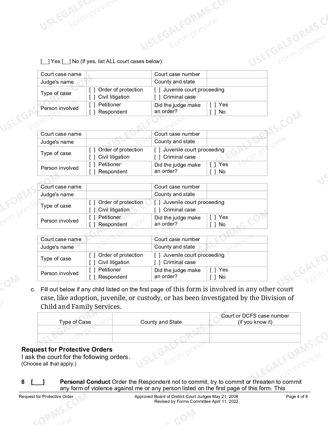 Preview Request For Protective Order