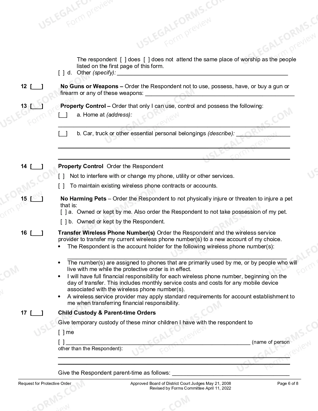 Preview Request For Protective Order