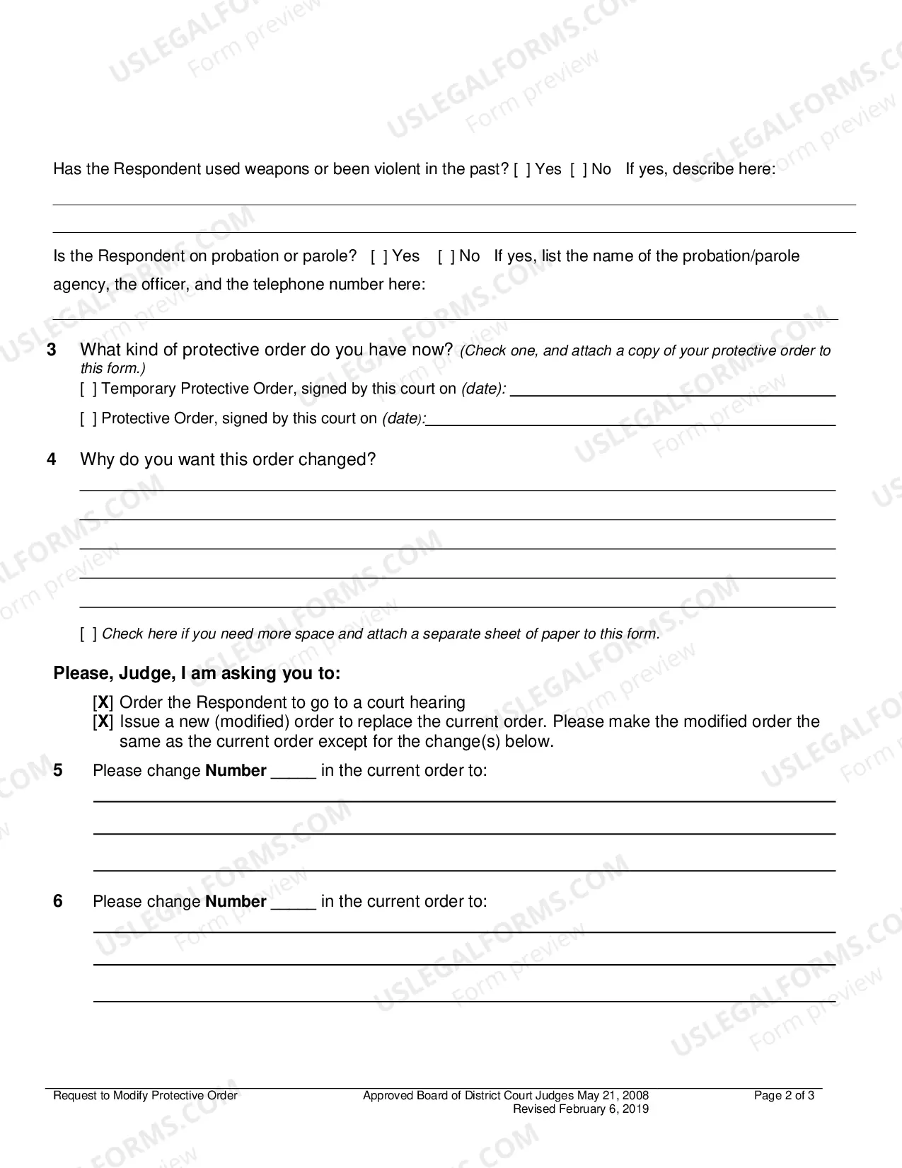 Preview Request To Modify Protective Order