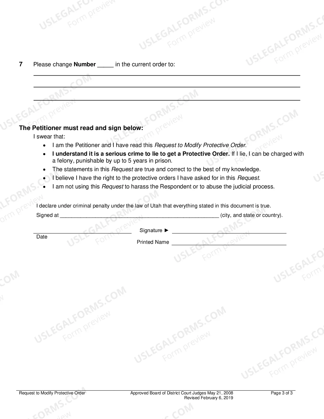 Preview Request To Modify Protective Order