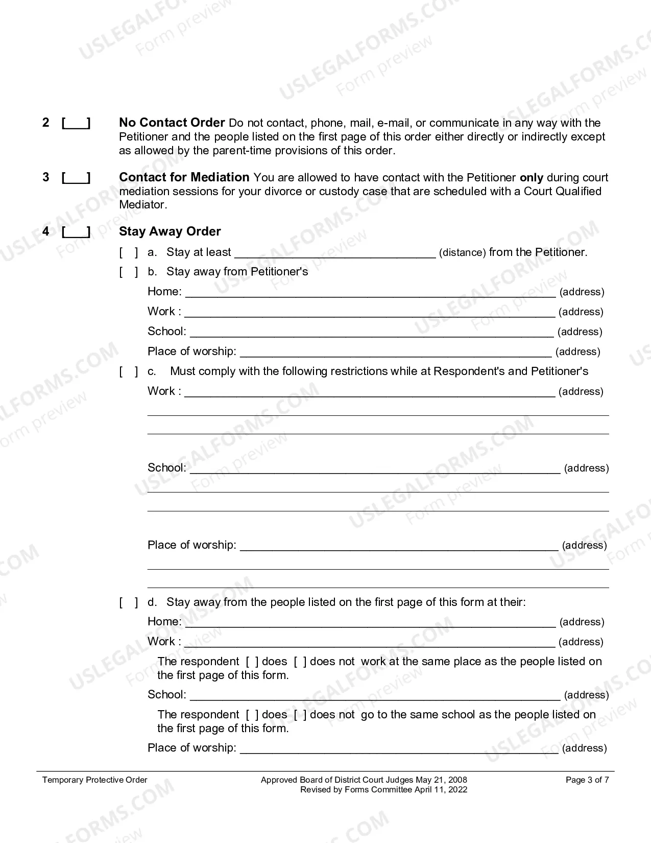 Preview Temporary Protective Order