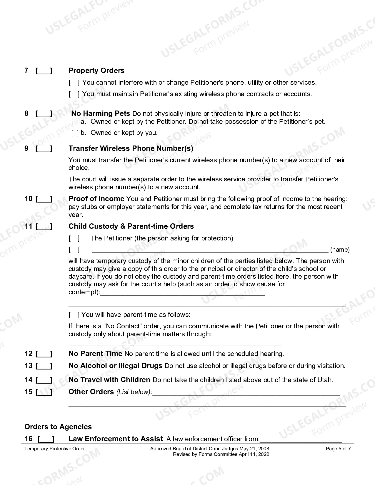 Preview Temporary Protective Order
