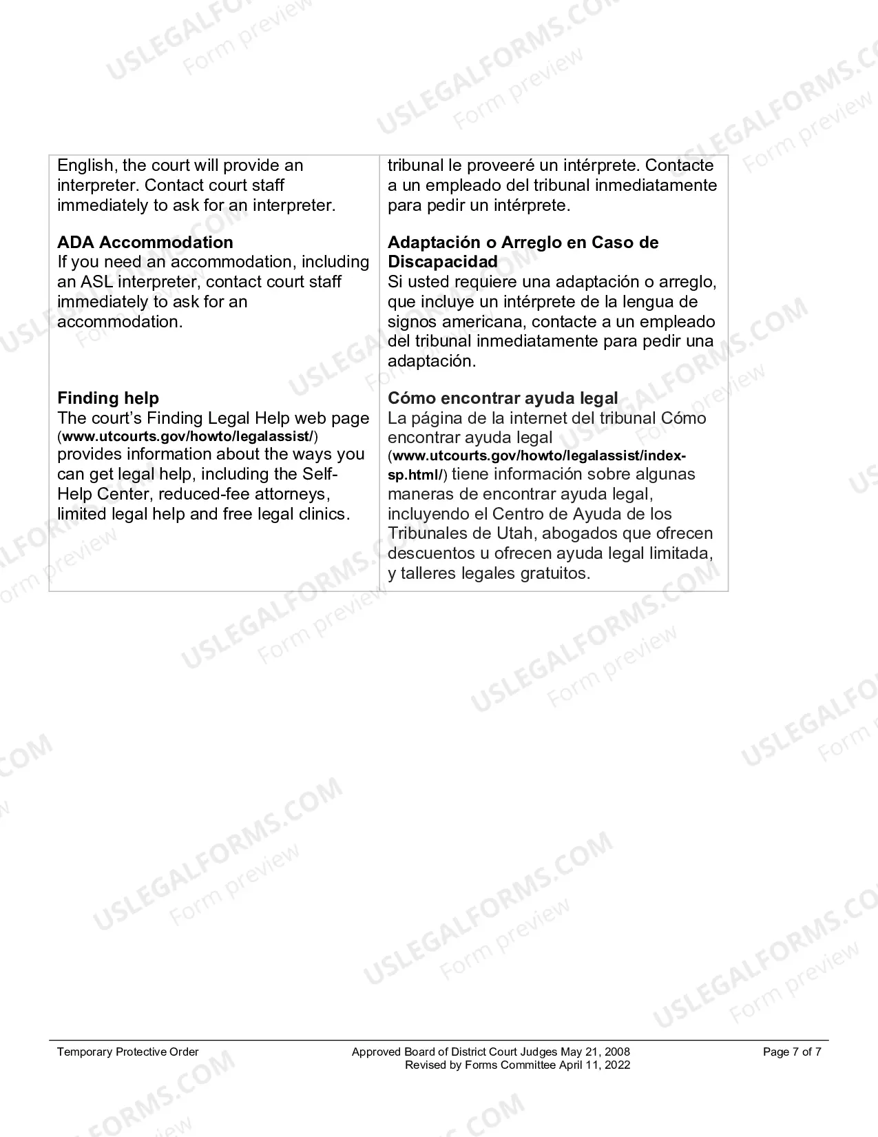 Preview Temporary Protective Order