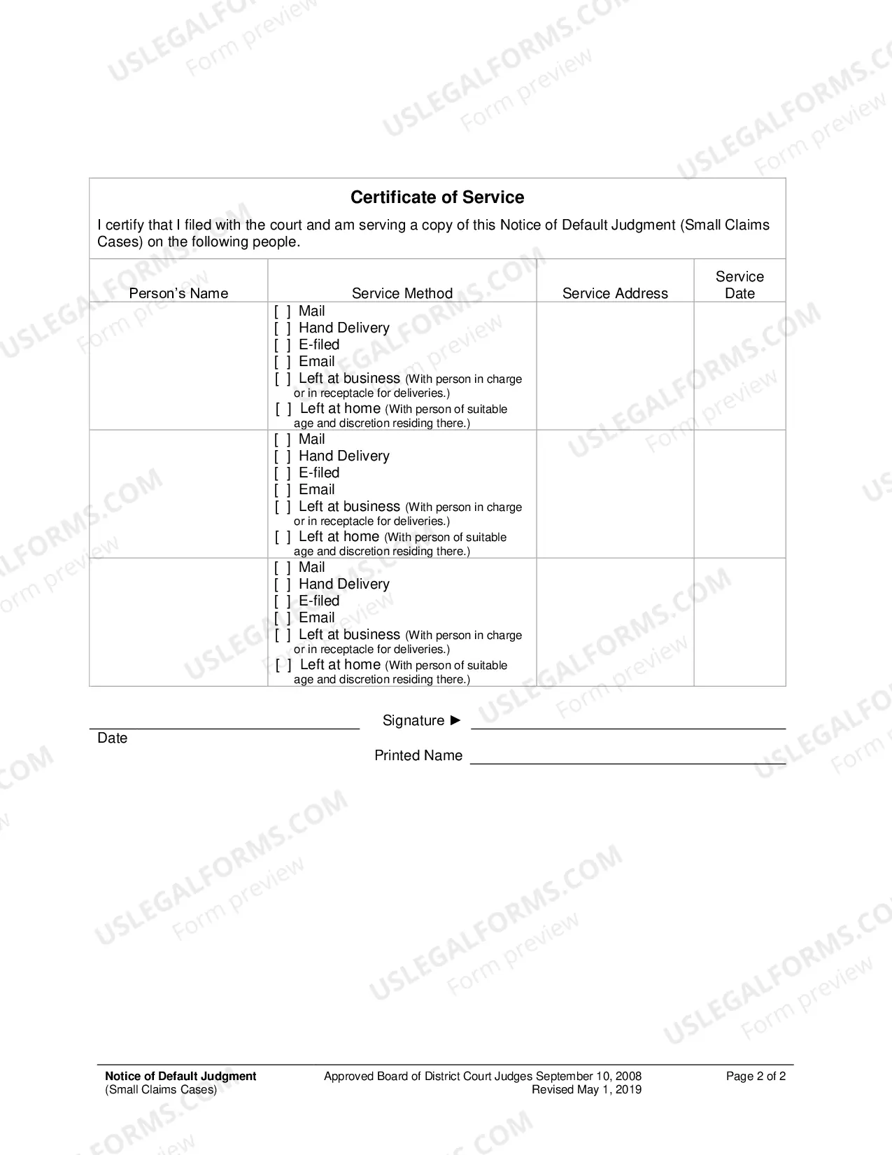 Preview Notice of Default Judgment