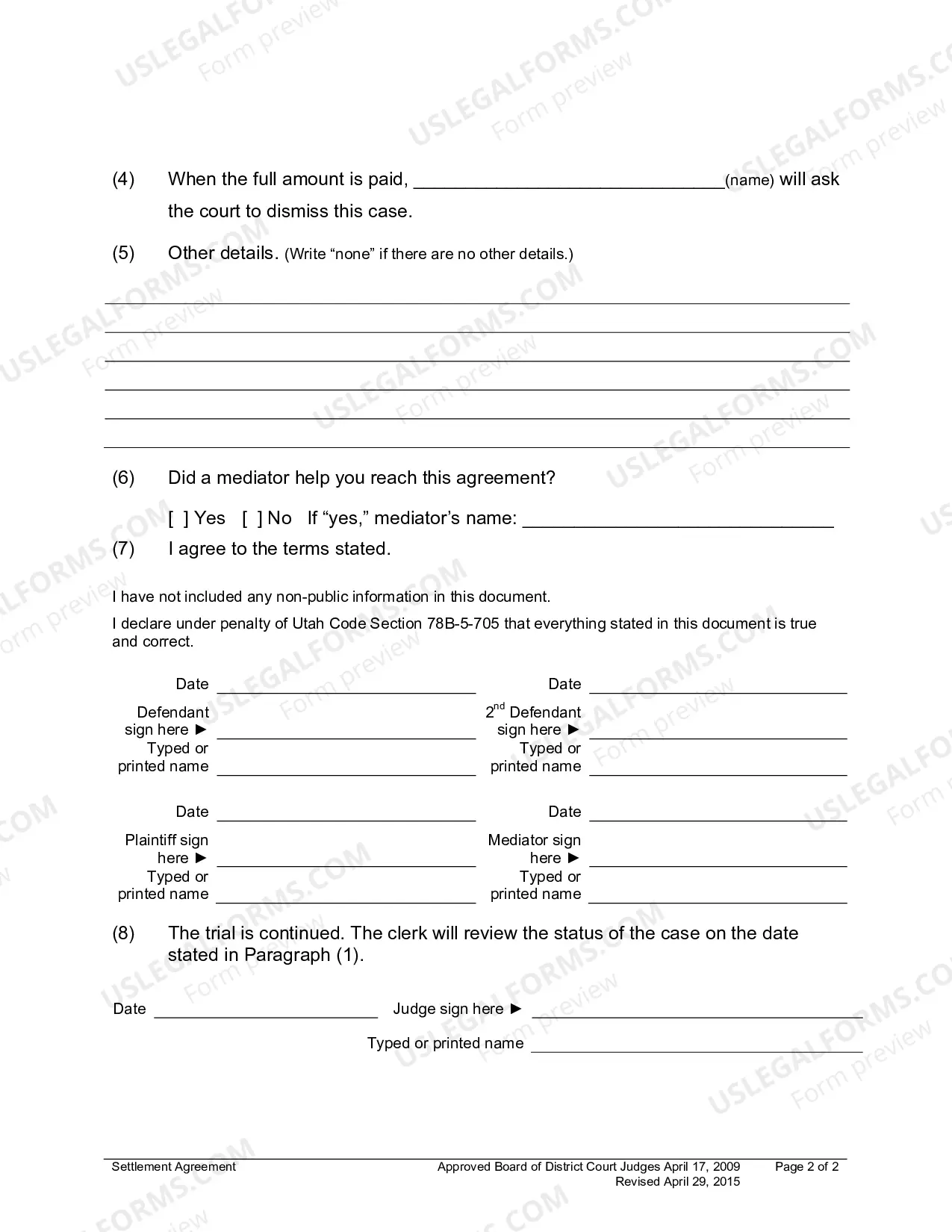 Preview Settlement Agreement