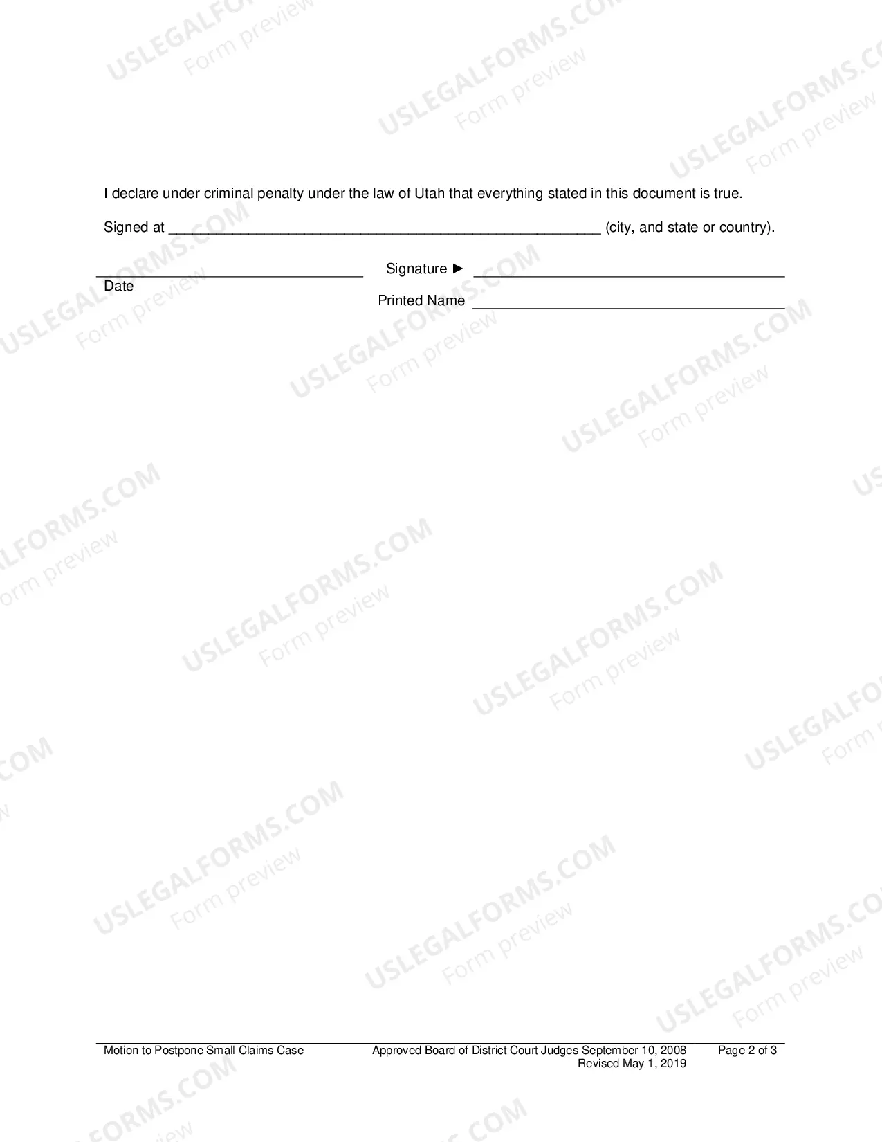 Preview Motion to postpone