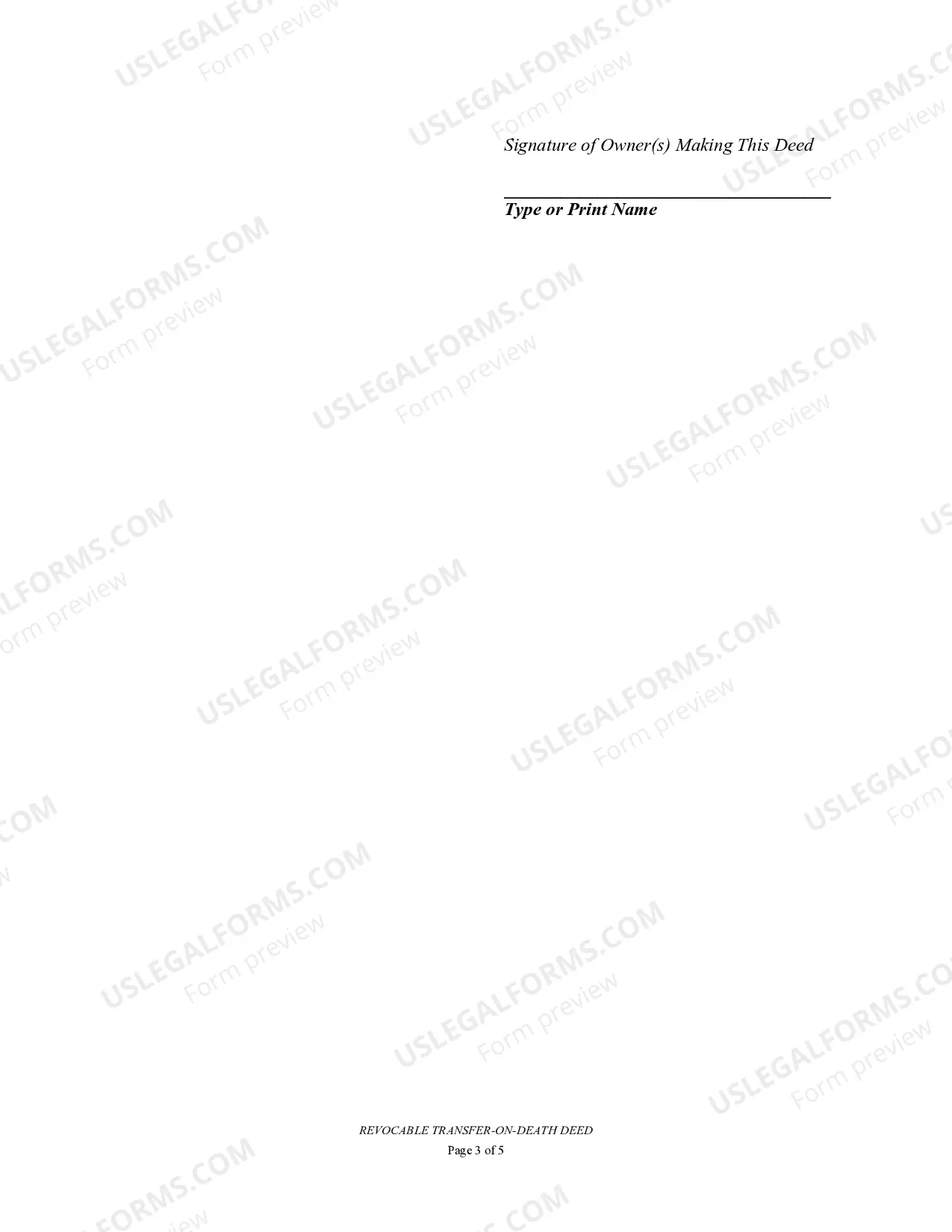 Preview Transfer on Death Deed or TOD - Beneficiary Deed for Individual to Individual