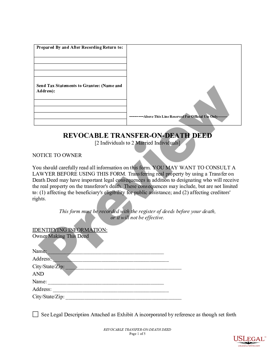 dtransfer on death deed co benficiaries