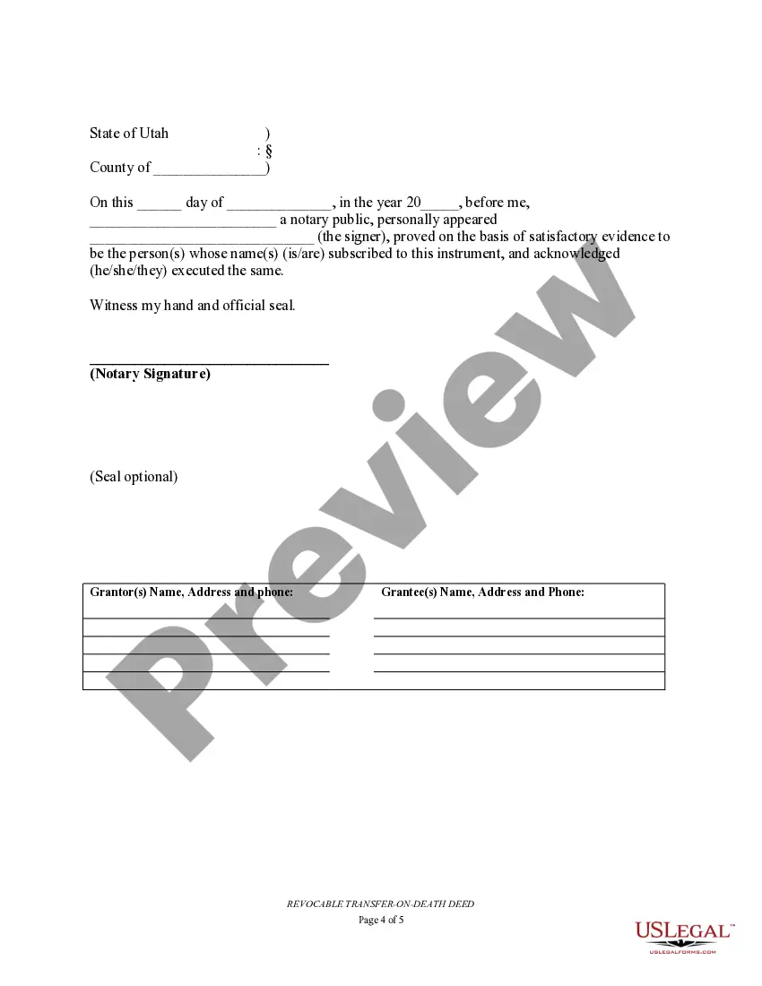 Preview Transfer on Death Deed or TOD - Beneficiary Deed for Two Individuals to Married Beneficiaries