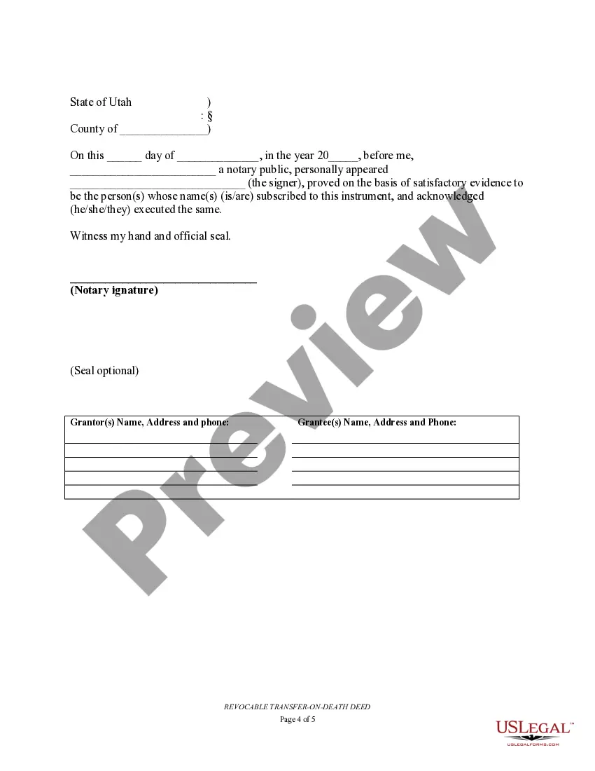 Preview Transfer on Death Deed or TOD - Beneficiary Deed for Two Married Individuals to Individual