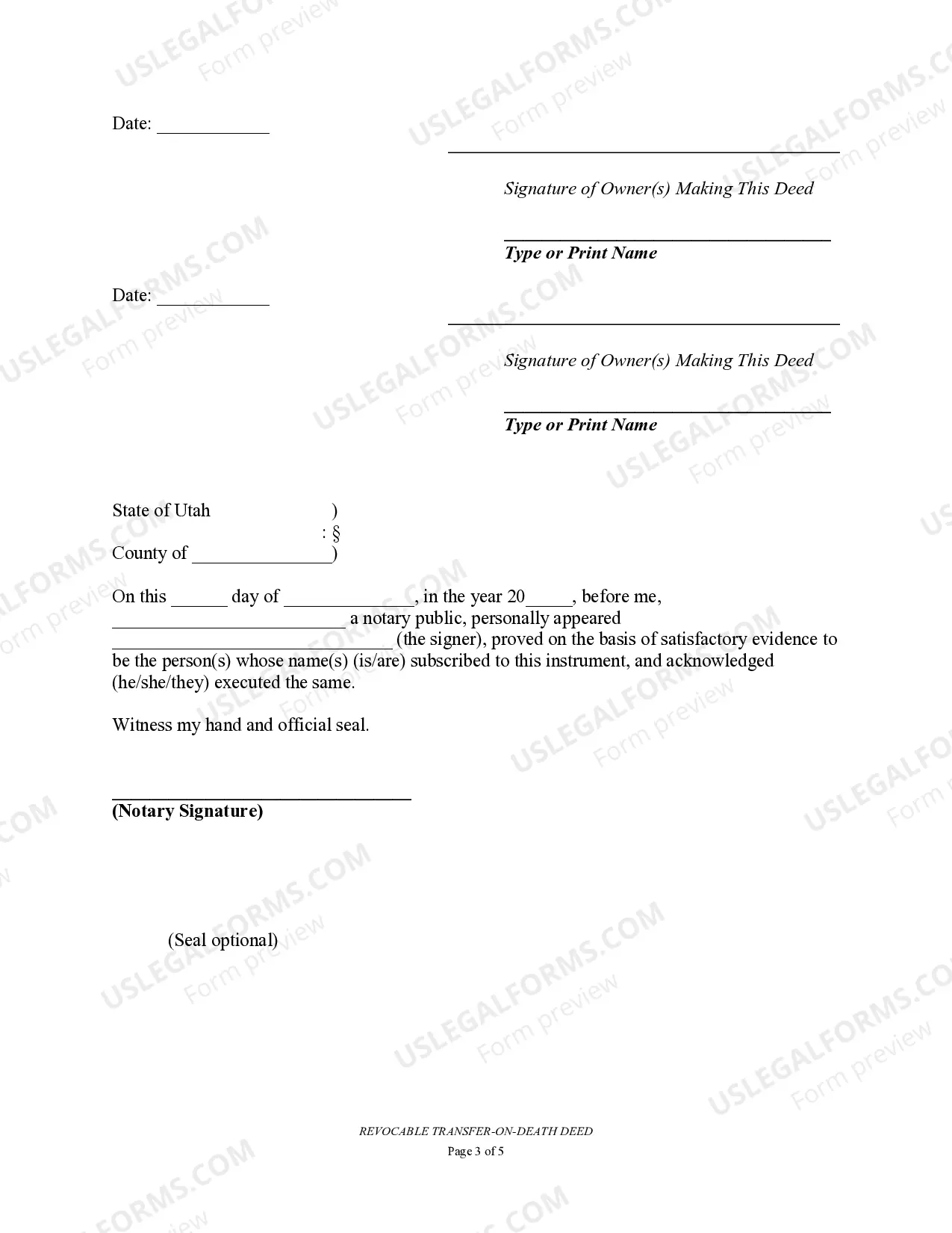 Preview Transfer on Death Deed or TOD - Beneficiary Deed for Two Married Individuals to a Business