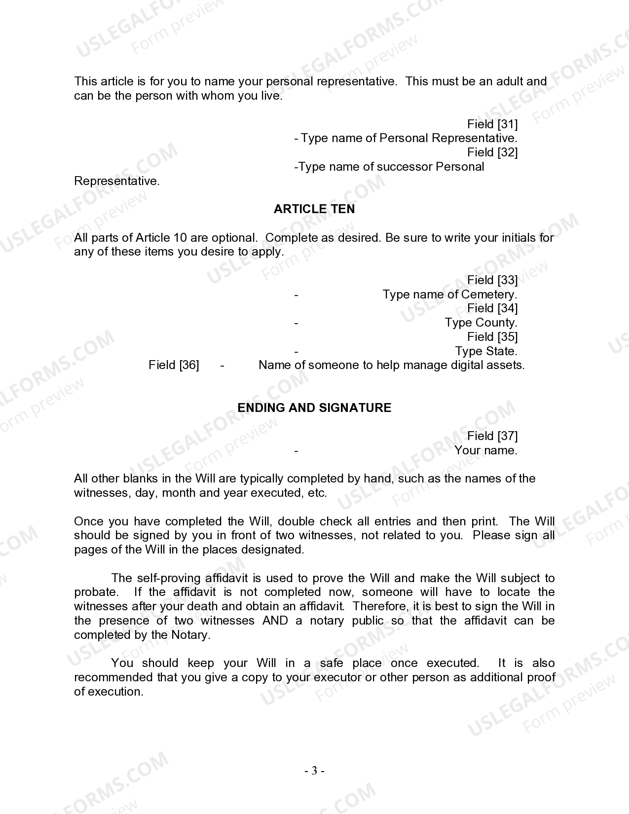 Utah Legal Last Will and Testament Form for Divorced person not ...