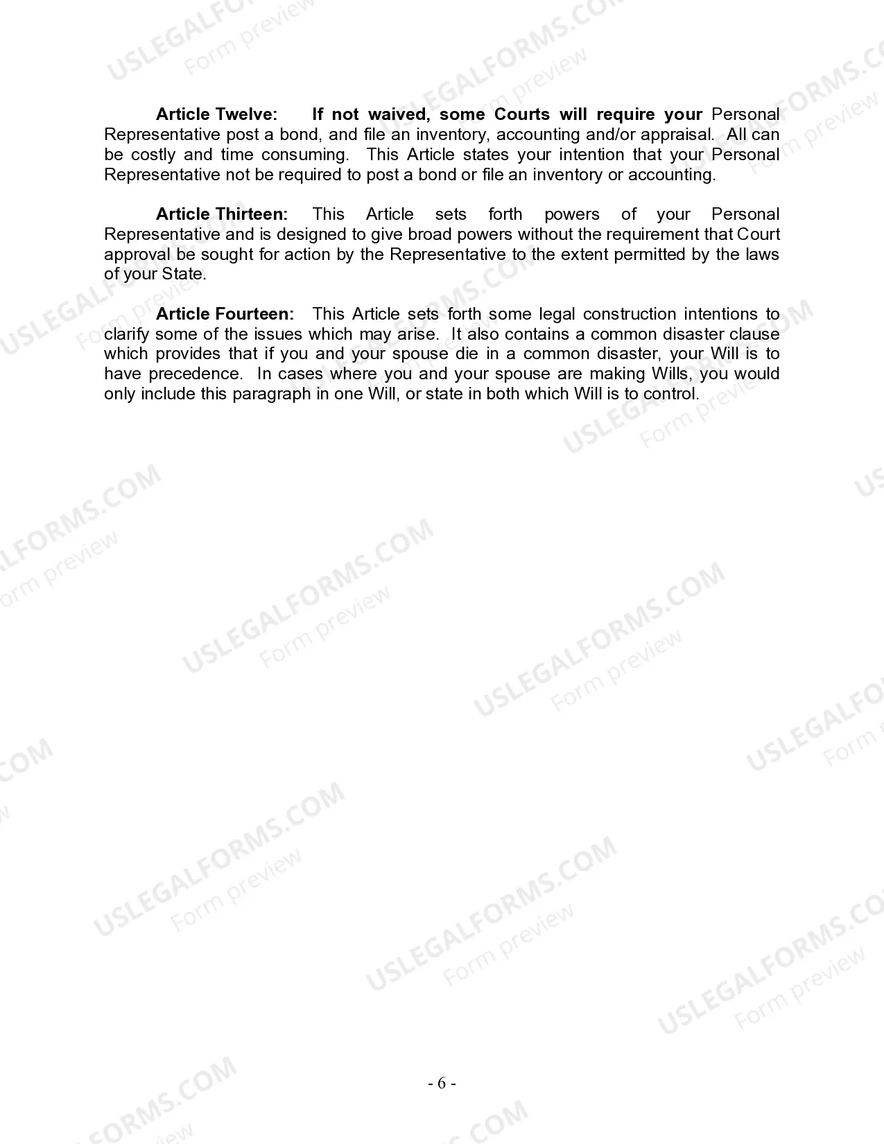 Preview Mutual Wills Package for Married Couple with Adult and Minor Children