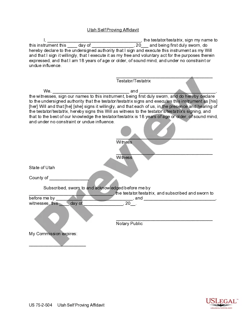 Preview Last Will and Testament with All Property to Trust called a Pour Over Will