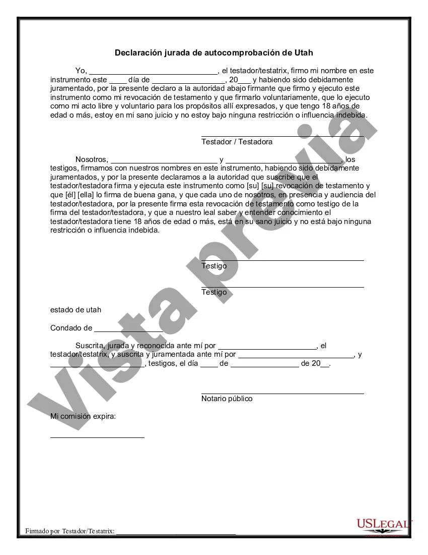 Preview Revocación por escrito del testamento