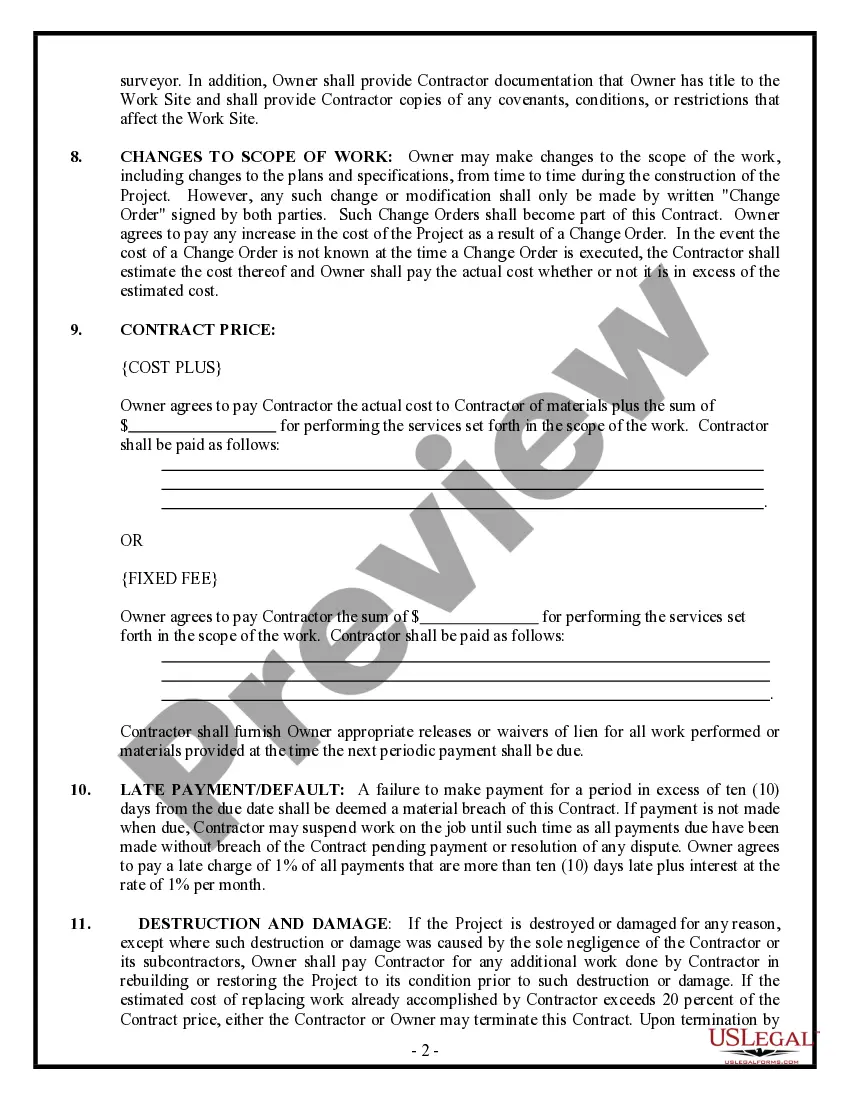 Preview Fencing Contract for Contractor