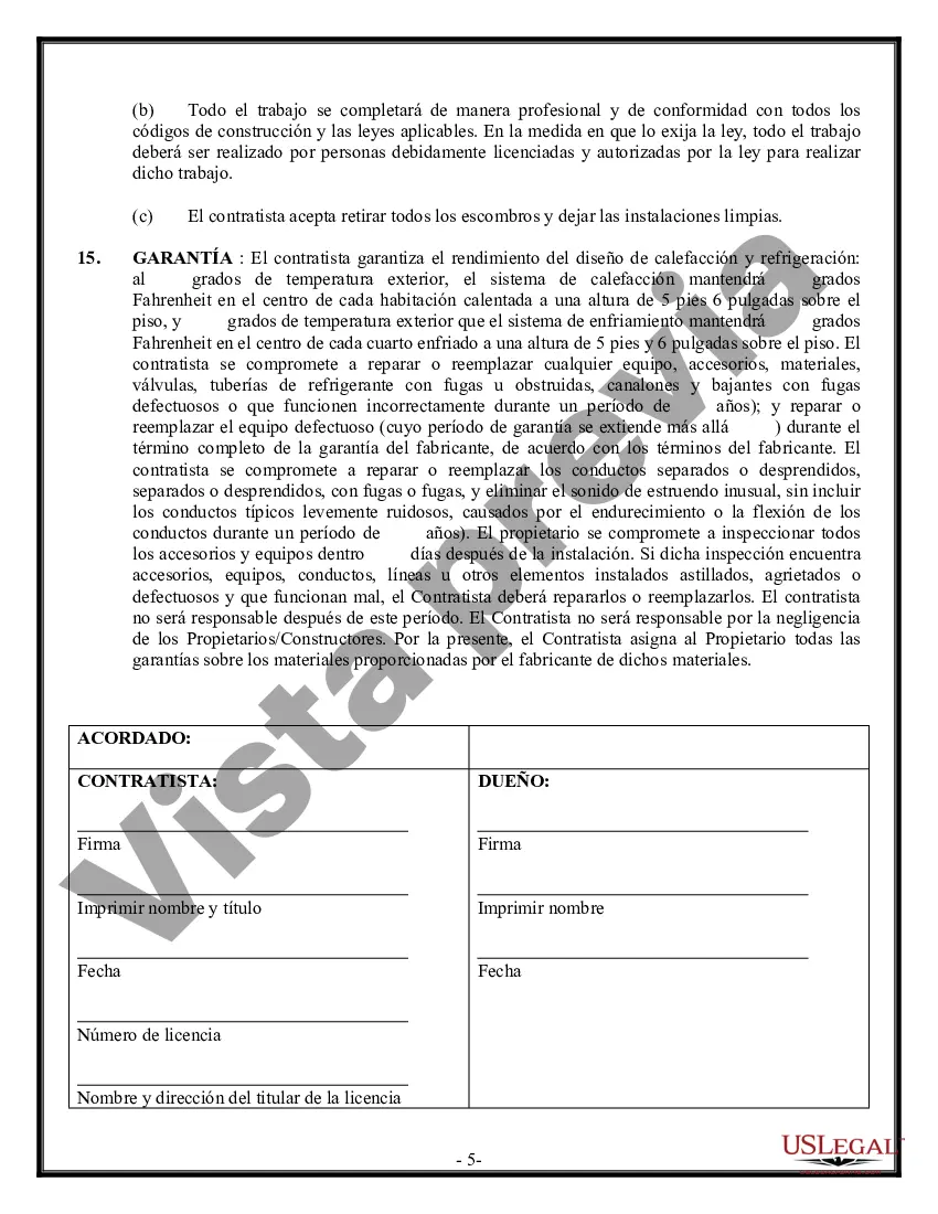 Preview Contrato HVAC para contratista