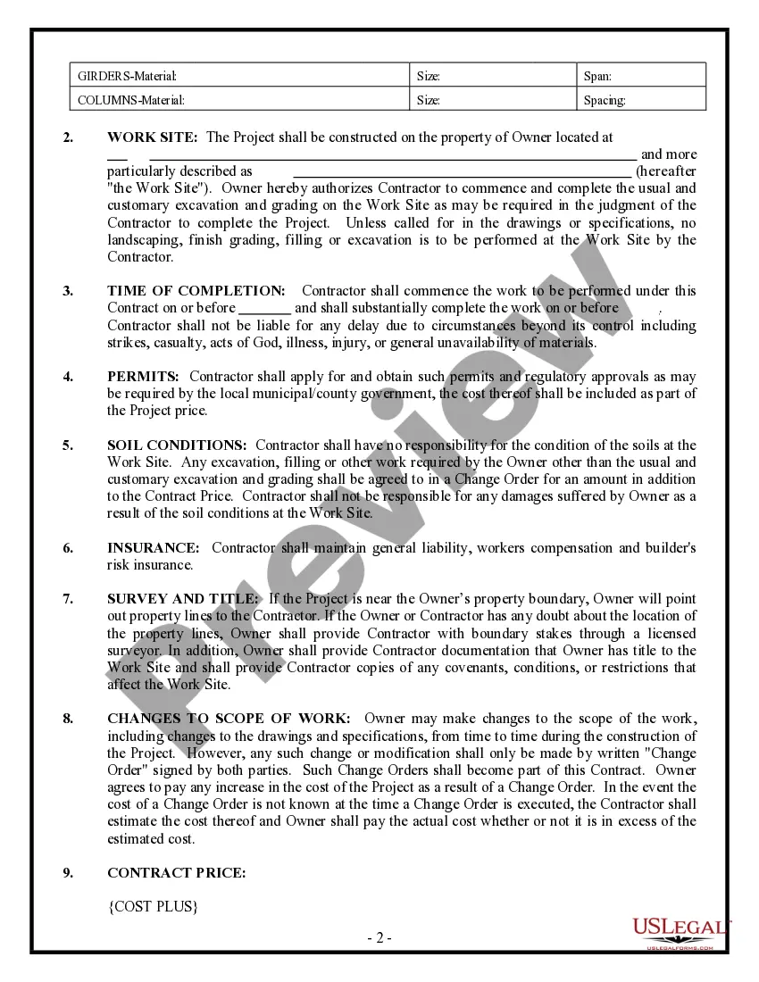 Preview Foundation Contract for Contractor