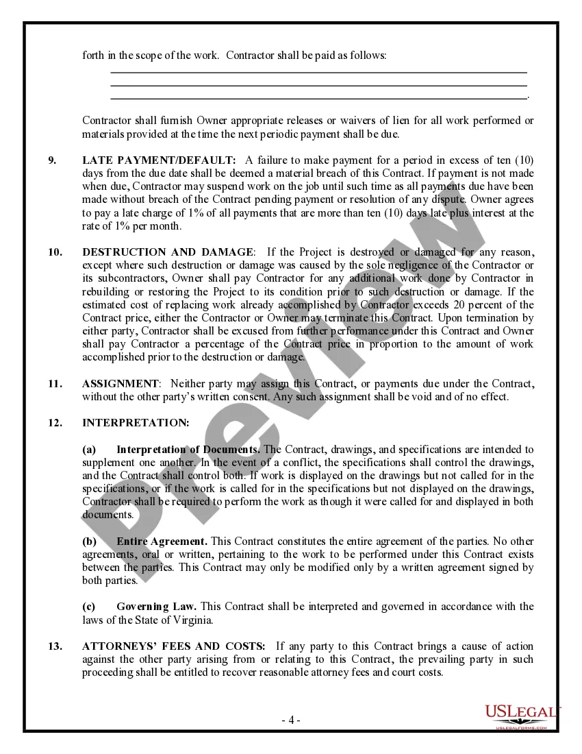 Preview Electrical Contract for Contractor