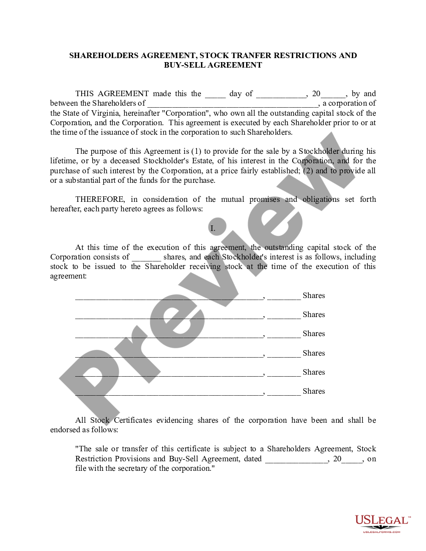 Articles Of Incorporation Virginia Sample Form Us Legal Forms