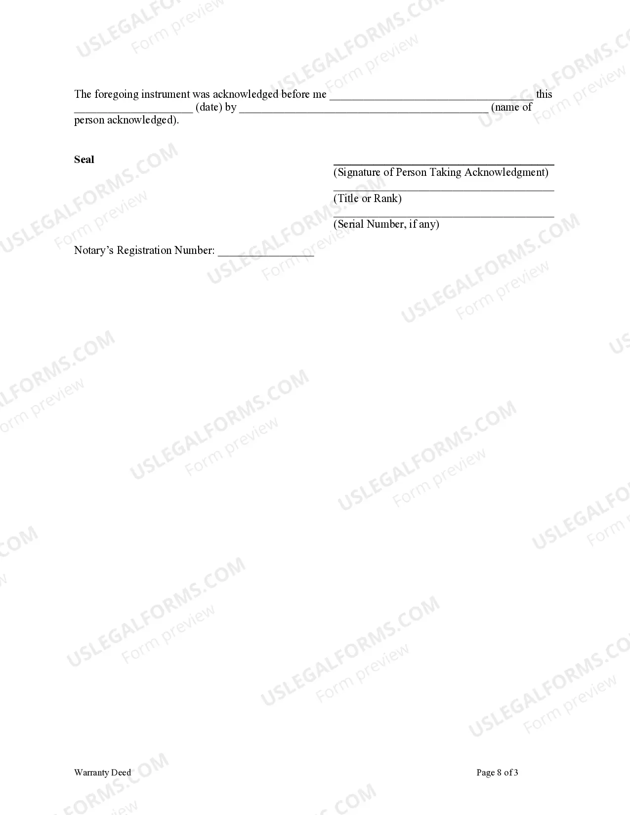 Preview Warranty Deed from Husband and Wife to Husband and Wife