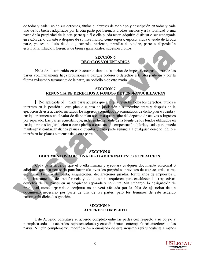 Preview Acuerdo de propiedad posnupcial - Virginia