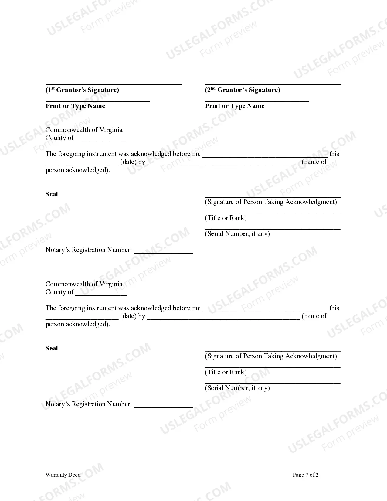 Preview Warranty Deed from Husband and Wife to an Individual