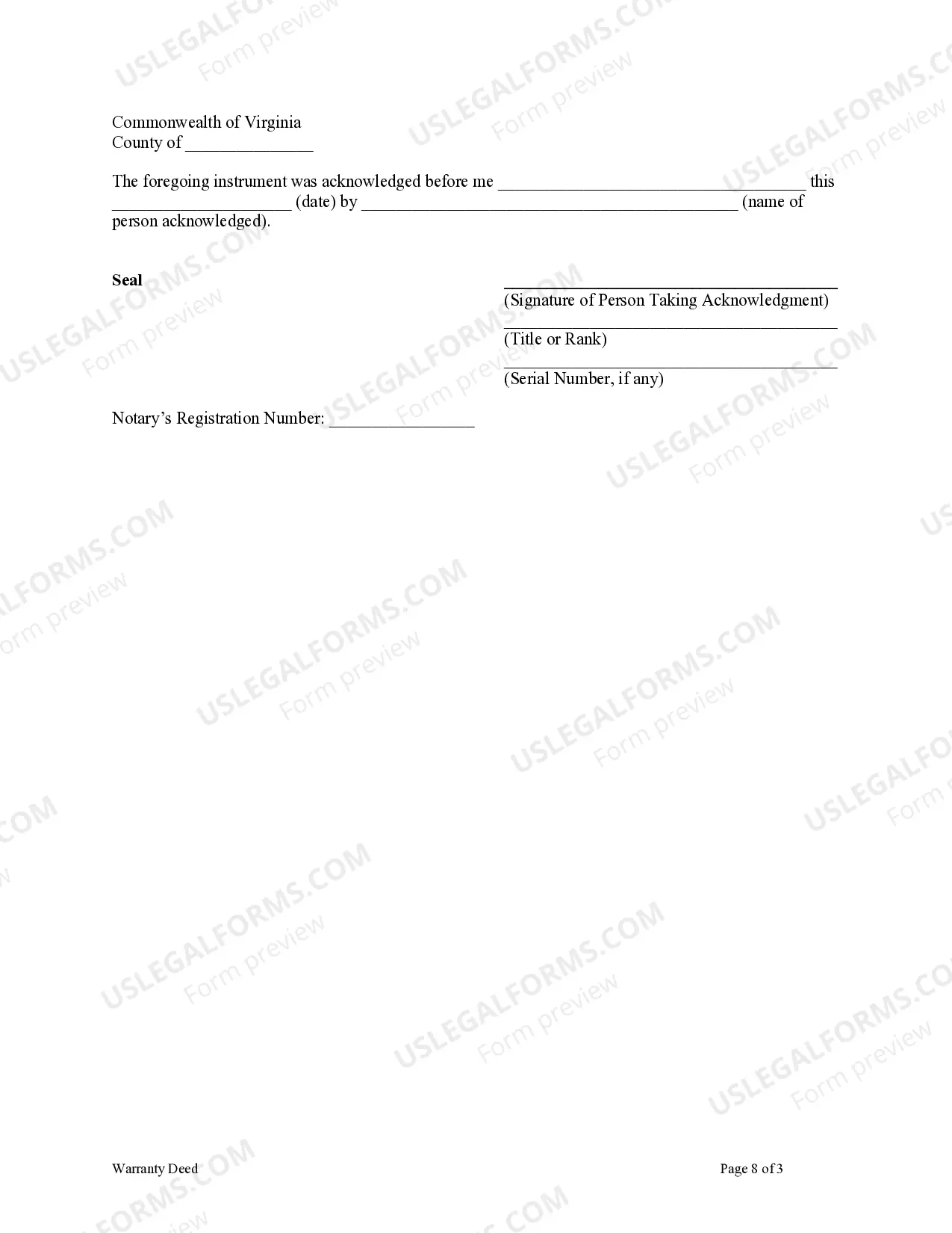 Preview Warranty Deed from two Individuals to Husband and Wife