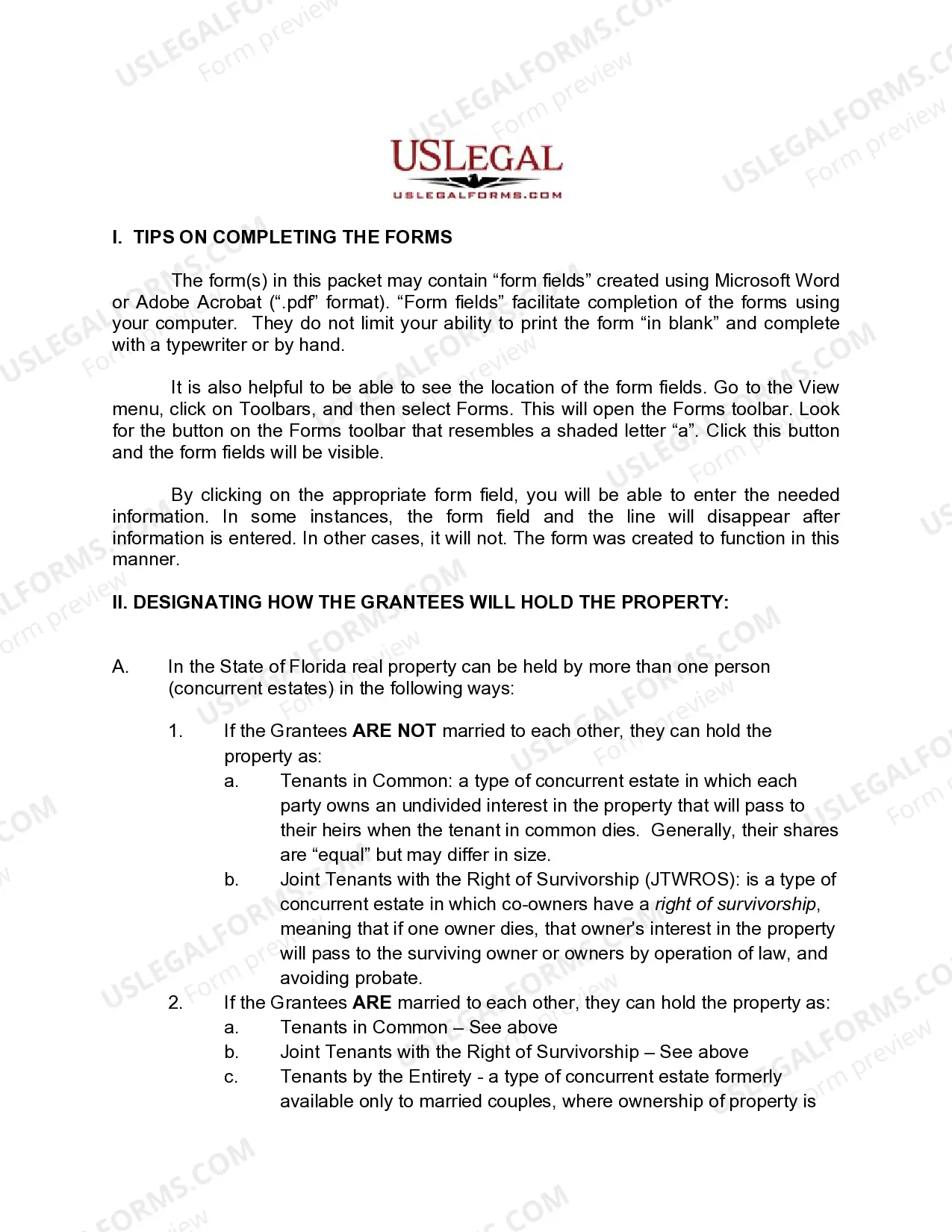 Preview Quitclaim Deed - One Individual to Two Individuals / Husband and Wife