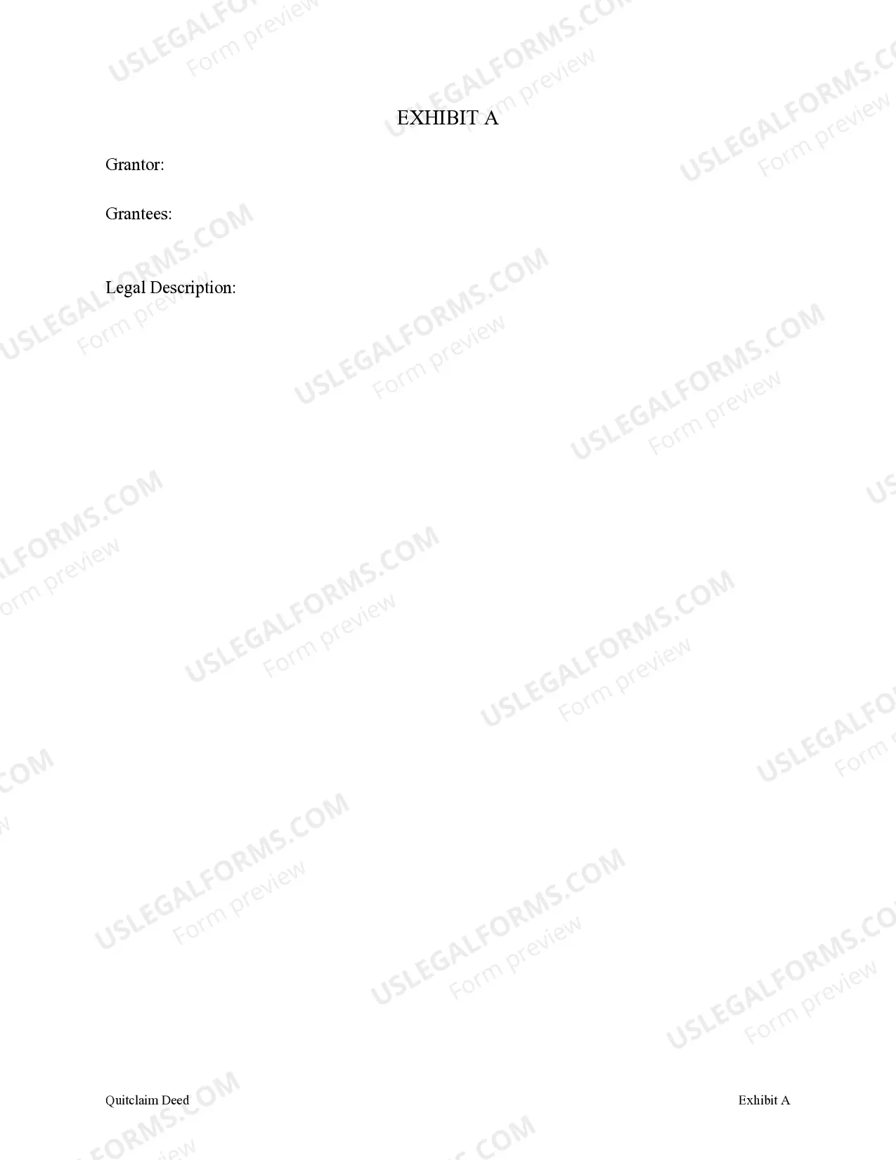 Preview Quitclaim Deed - One Individual to Two Individuals / Husband and Wife